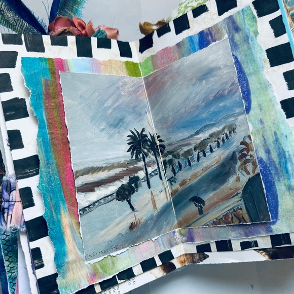 Handmade Junk Journal Marina Beach Theme Ocean Diary Journal - Picture 11 of 13